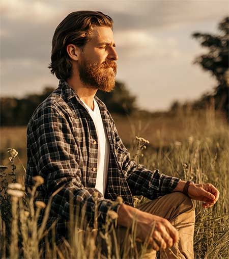 Mindful Meditation in nature.